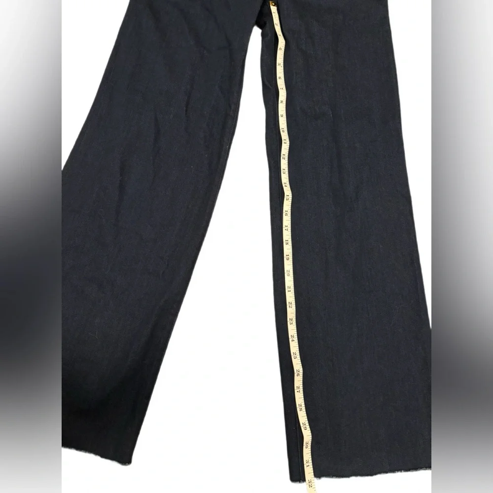 Frank & Eileen Italian East Galway Wide Leg Raw Hem Jeans Dark Wash Size 30 - Picture 7 of 10